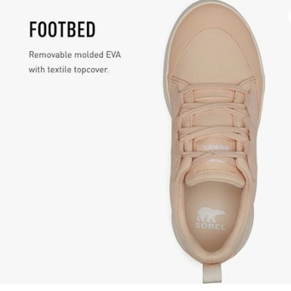 Sorel Out N About III Low Sneaker – Canvas – White Peach/Chalk – Size 9 – NWT - Picture 3 of 7